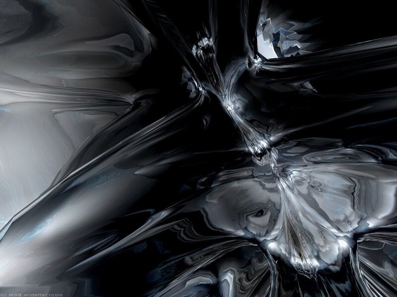 Abstract Metallic Flow — Black