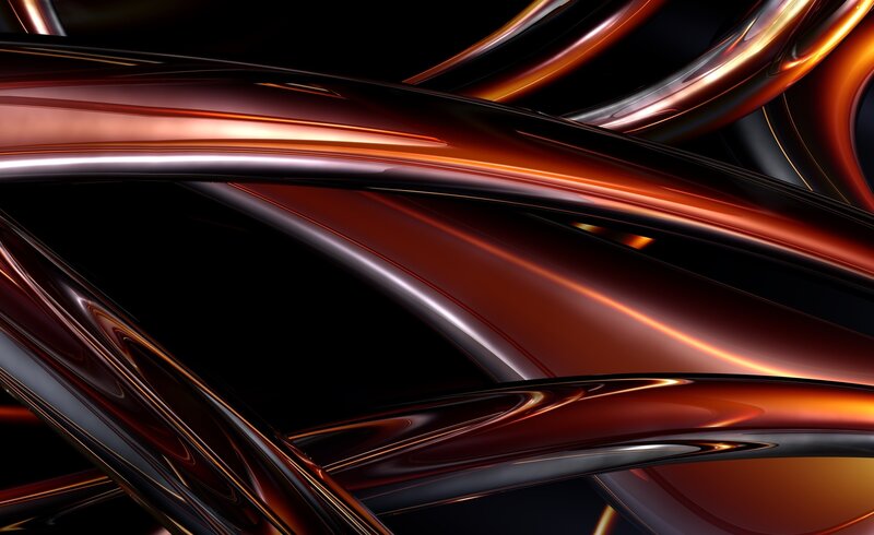 Abstract metallic flowing lines