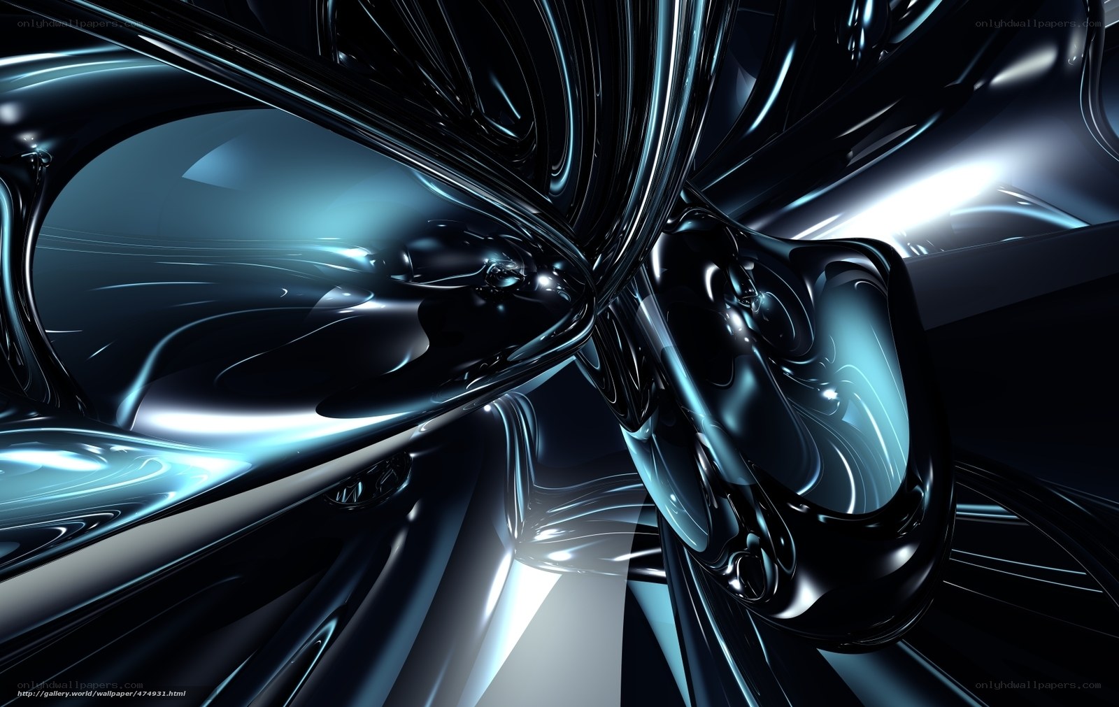 Abstract metallic fluid art