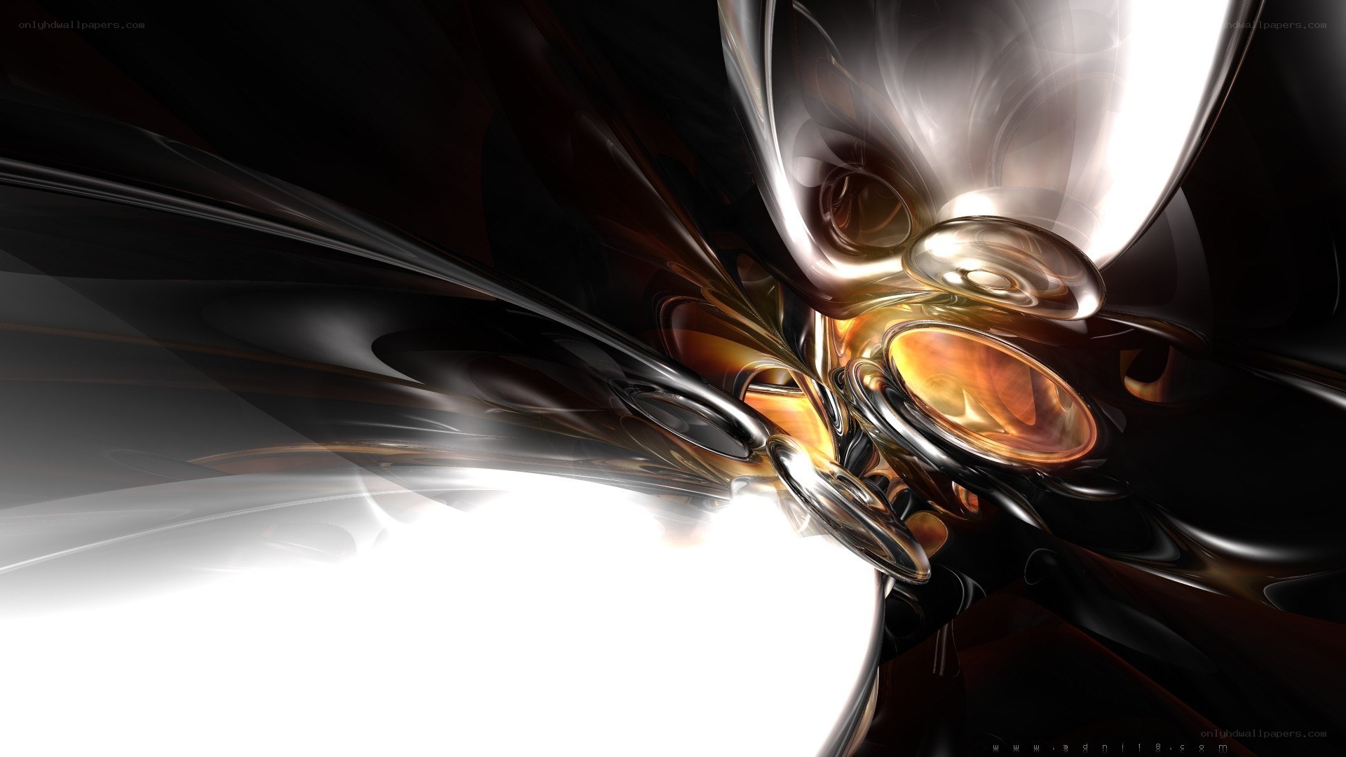 Abstract metallic fluid art