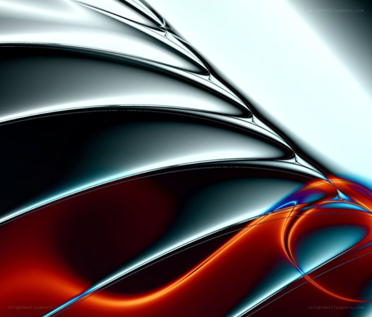 Abstract metallic fluid design