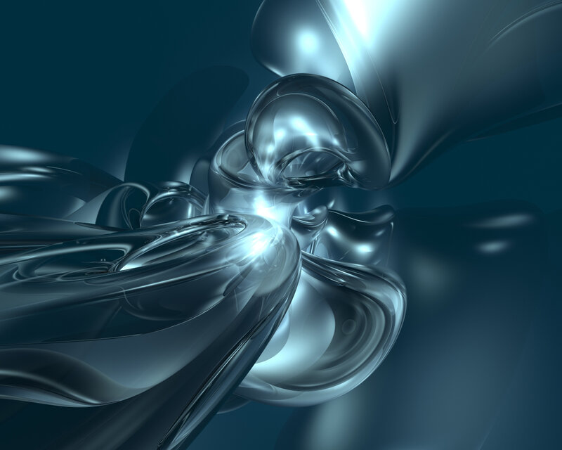 Abstract metallic fluid forms