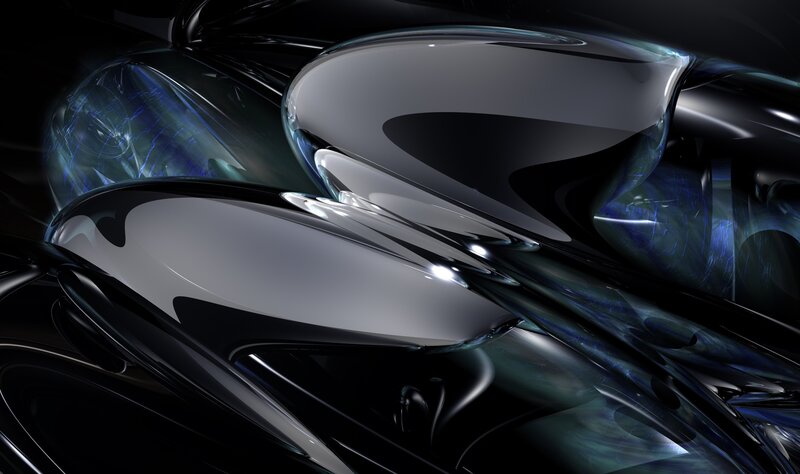 abstract metallic fluid shapes