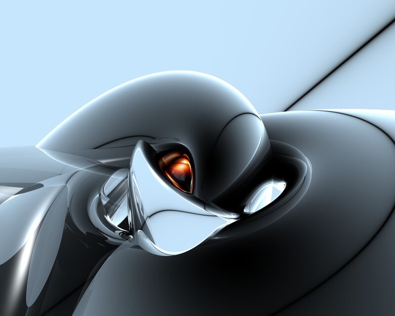 Abstract Metallic Form — Gray