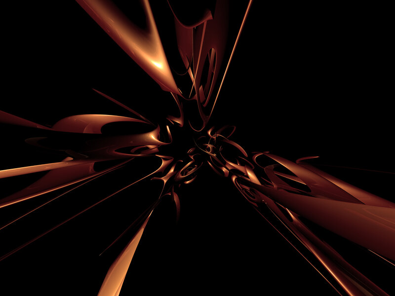 Abstract Metallic Forms — Black, Dark