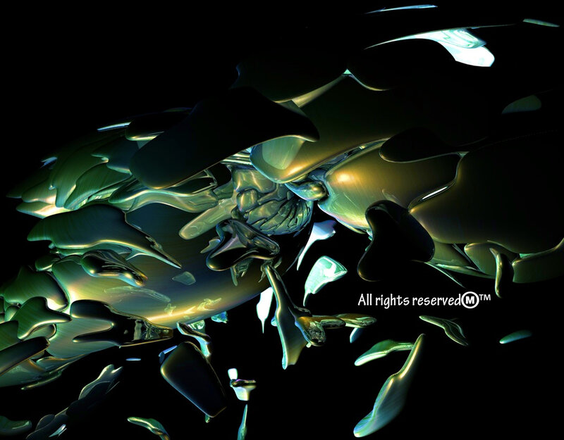 Abstract Metallic Forms — Black