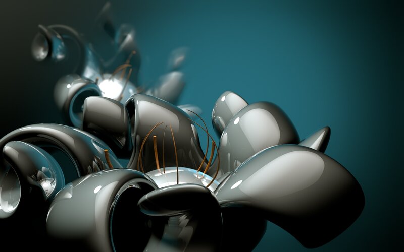 Abstract metallic forms