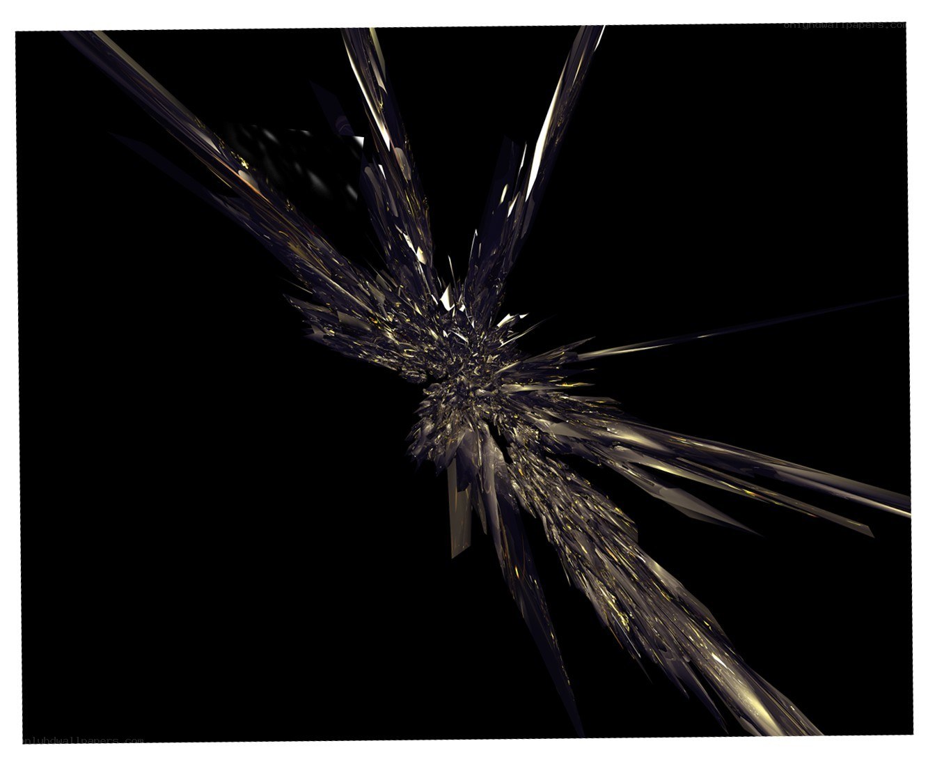 Abstract metallic fractal burst