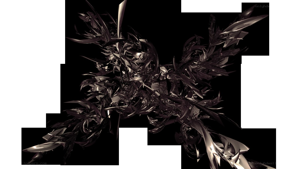 abstract metallic fractal design