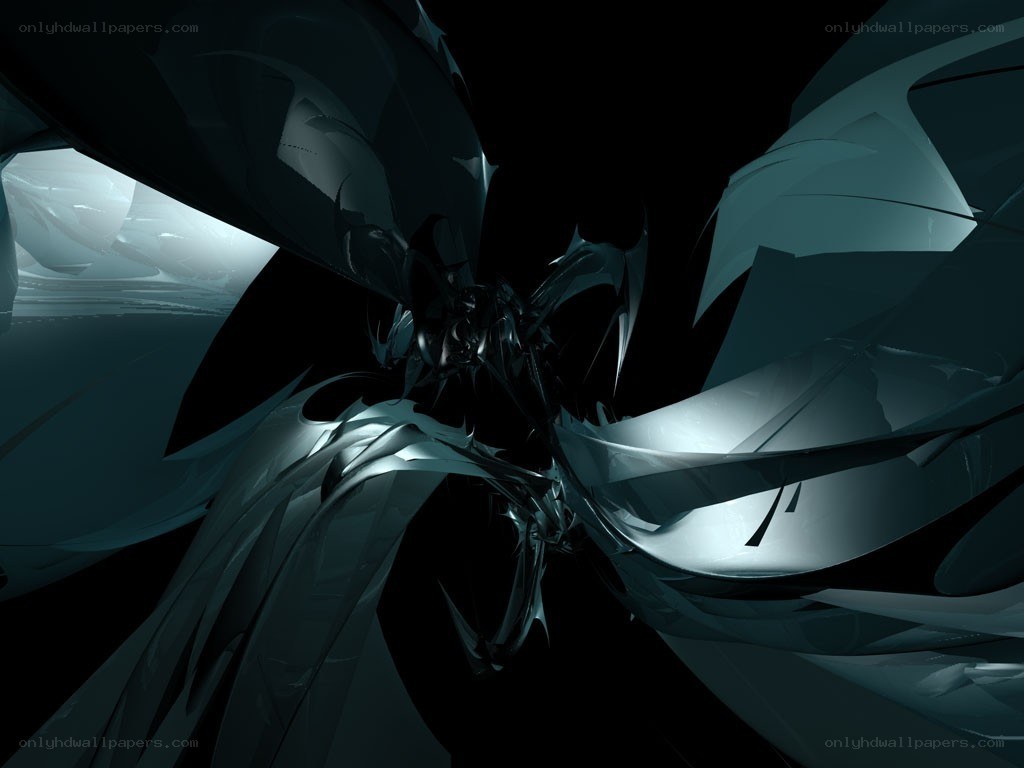 Abstract metallic fractal design