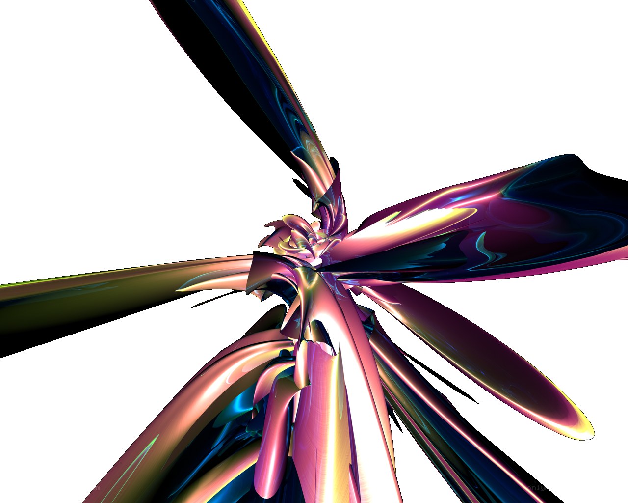 abstract metallic fractal design
