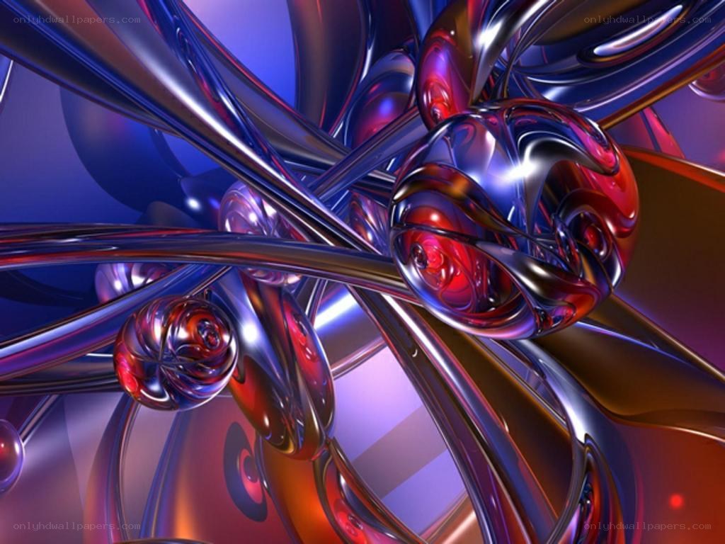 Abstract metallic fractal design