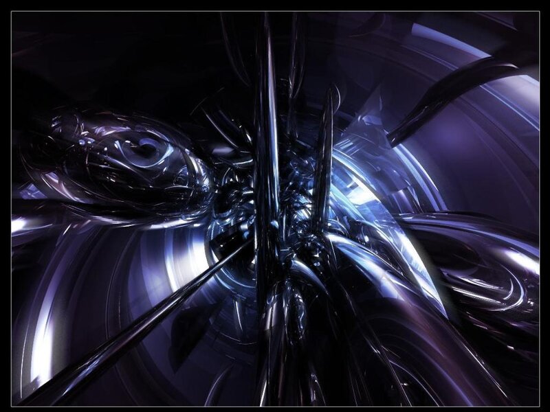 abstract metallic fractal design
