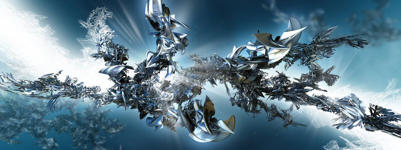 abstract metallic fractal structure