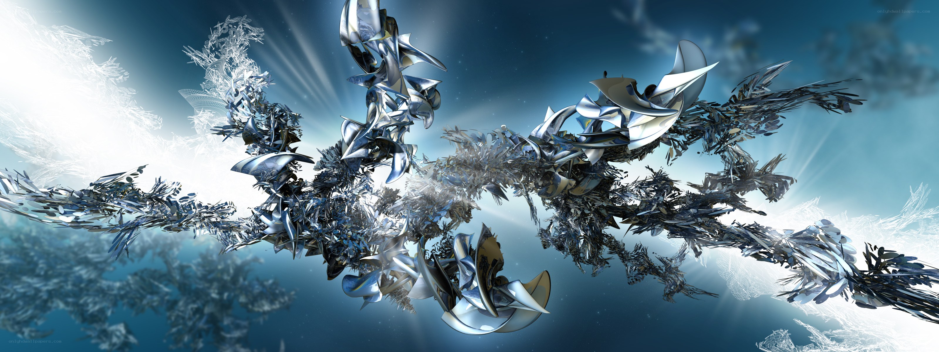 abstract metallic fractal structure