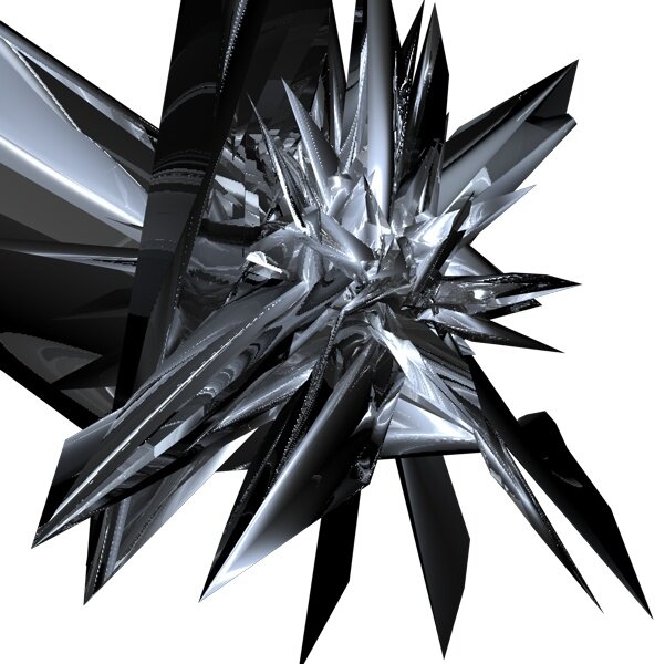 abstract metallic fractal structure