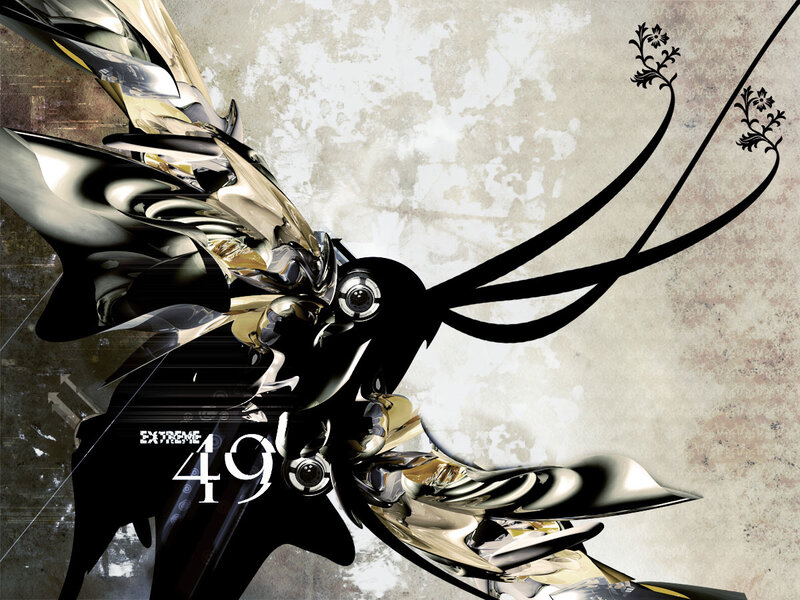 abstract metallic insect design