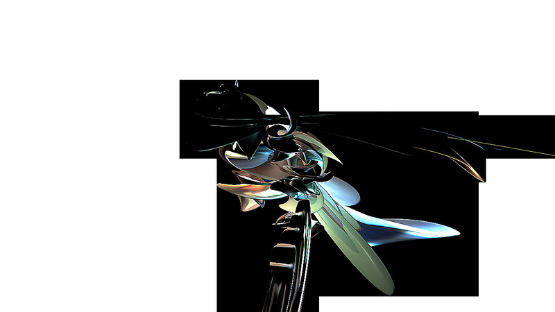 abstract metallic insect sculpture