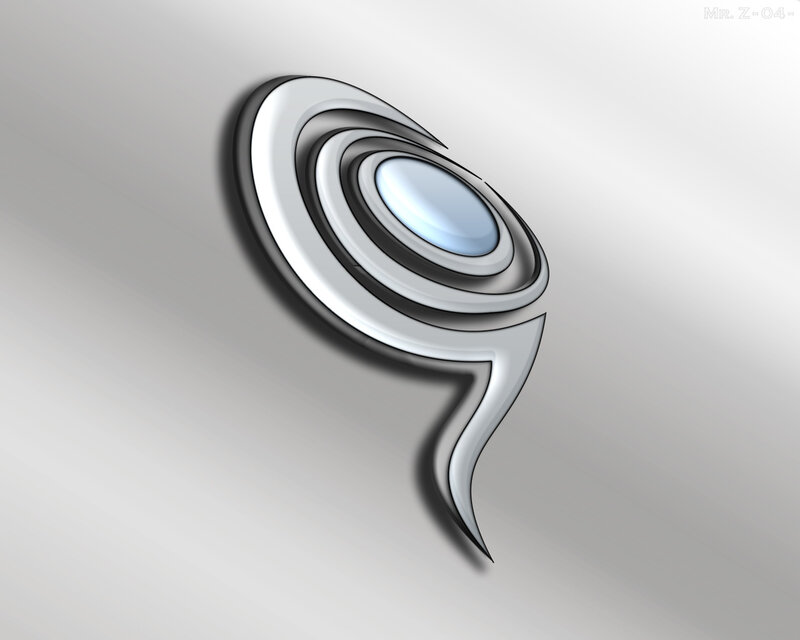 abstract metallic logo design