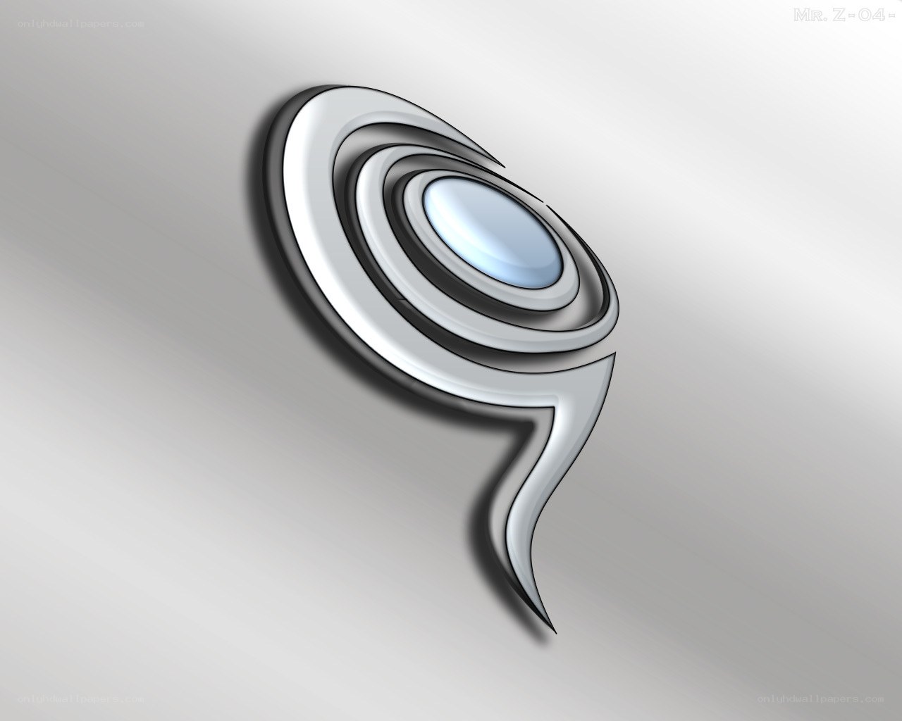abstract metallic logo design