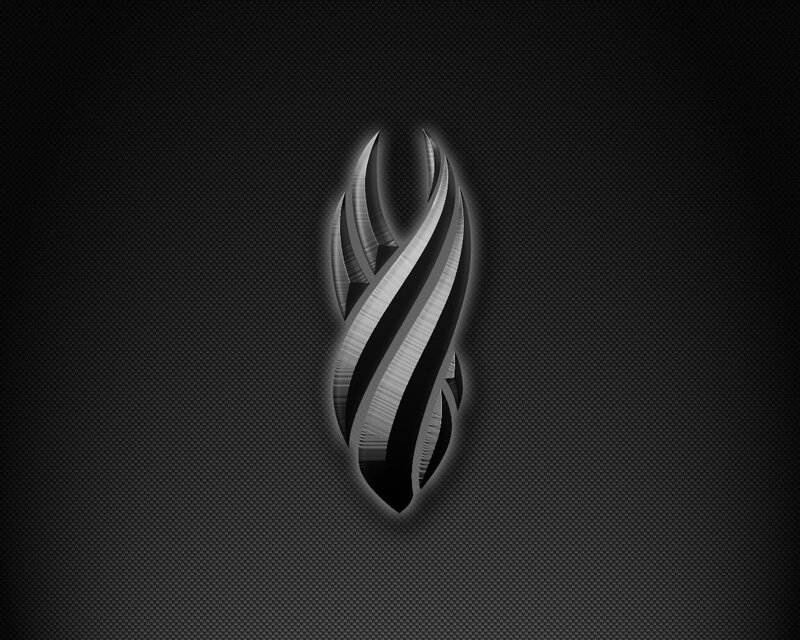 abstract metallic logo design
