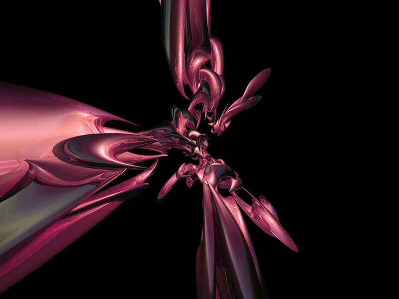 Abstract metallic pink sculpture