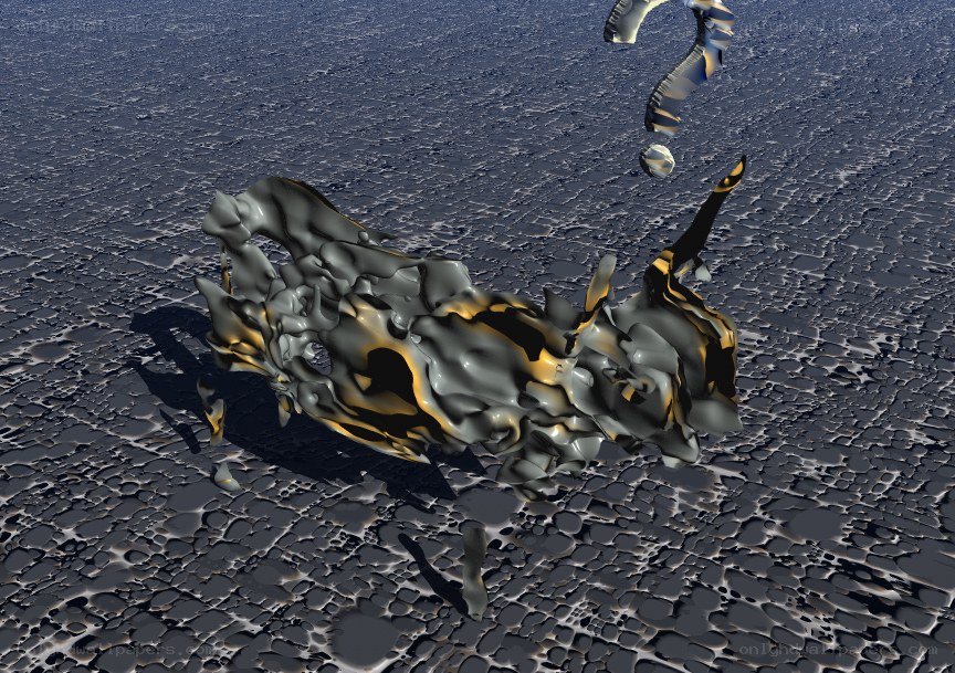 abstract metallic sculpture