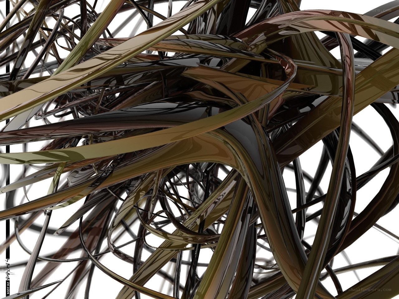 Abstract metallic sculpture