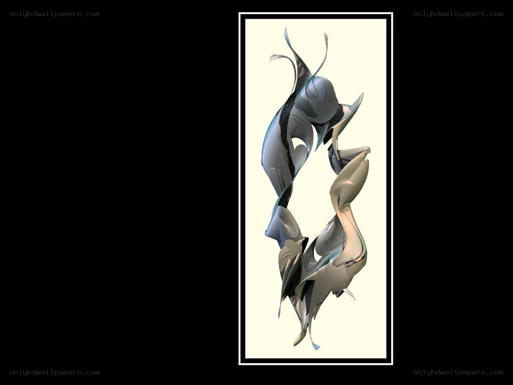 Abstract metallic sculpture