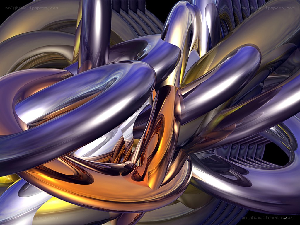 Abstract metallic sculpture