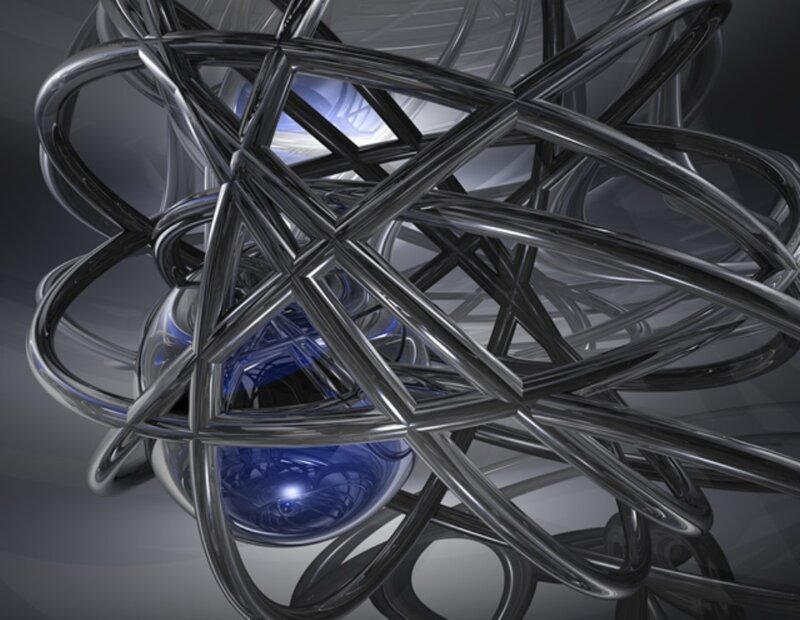 abstract metallic sculpture