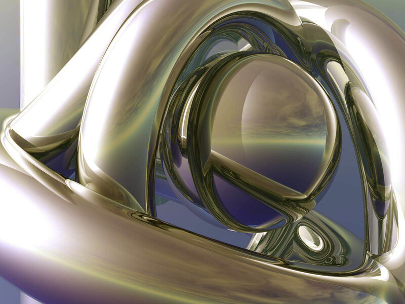 Abstract metallic sculpture