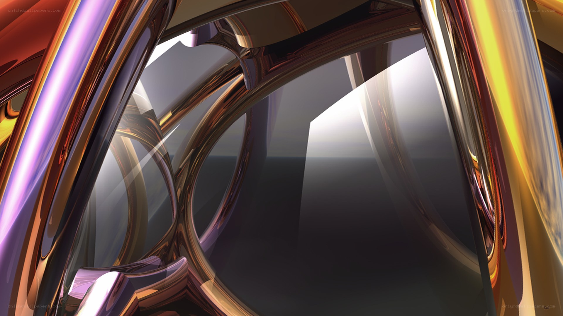 Abstract metallic sculpture