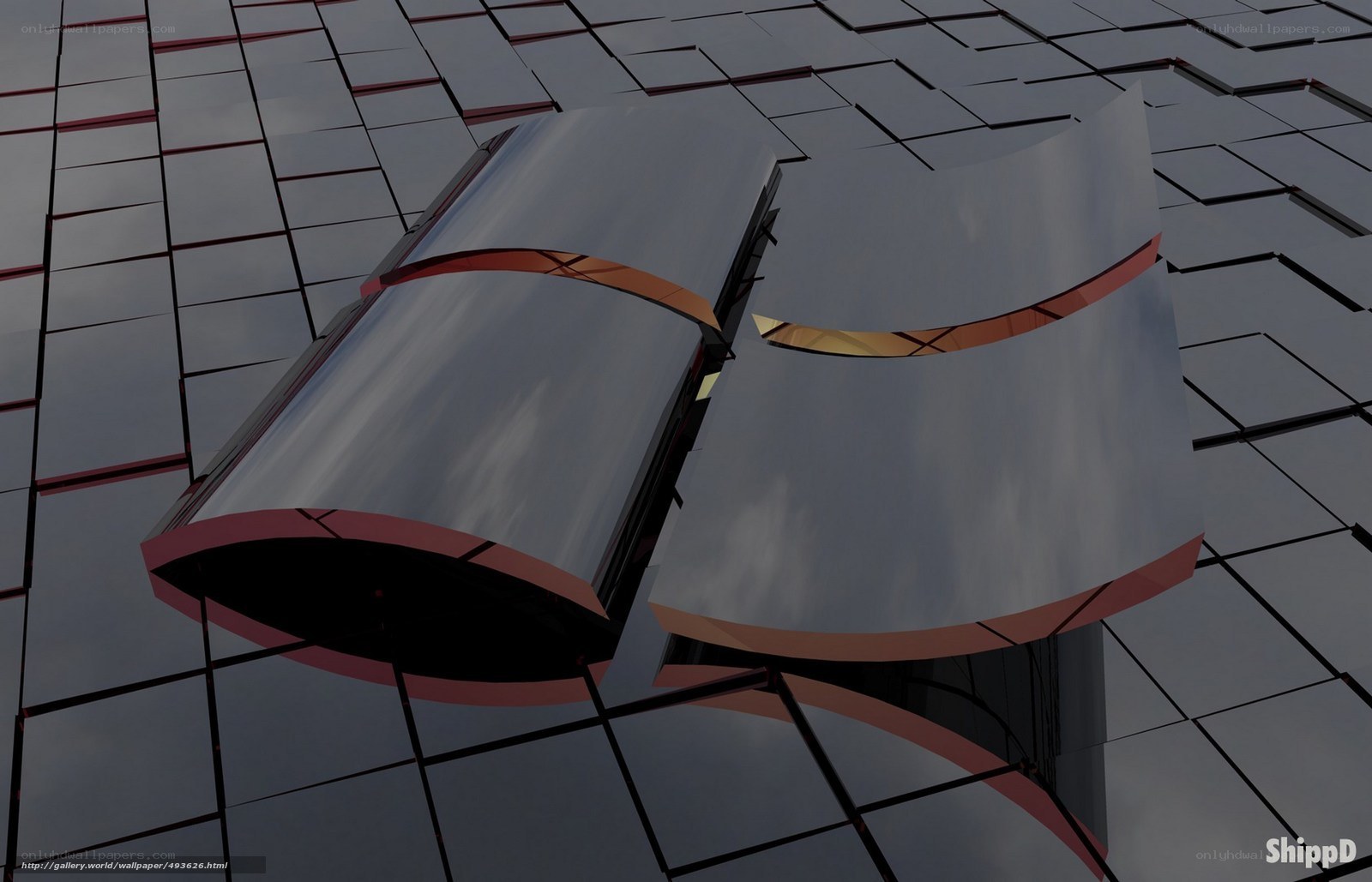abstract metallic sculpture
