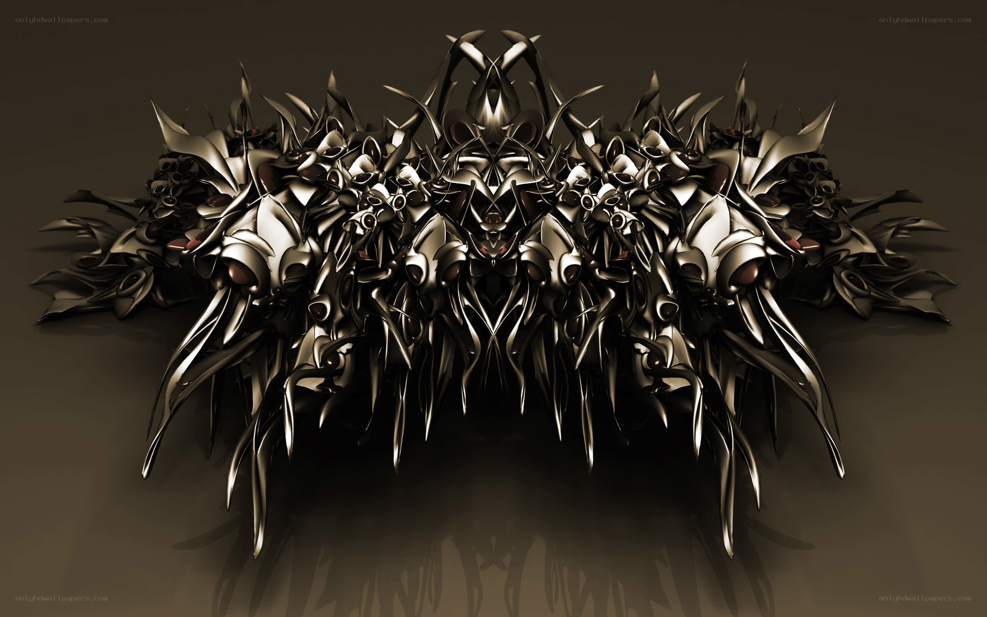 Abstract metallic sculpture