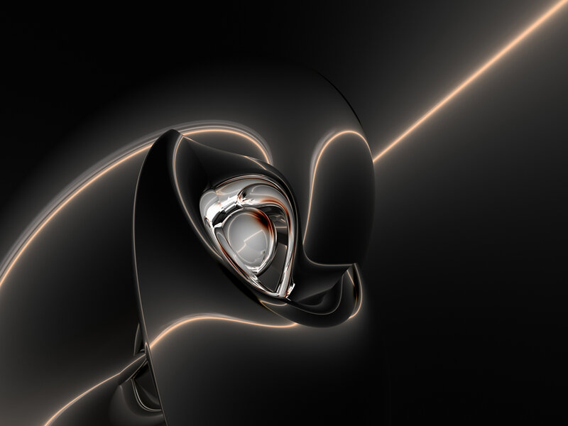 Abstract metallic sculpture