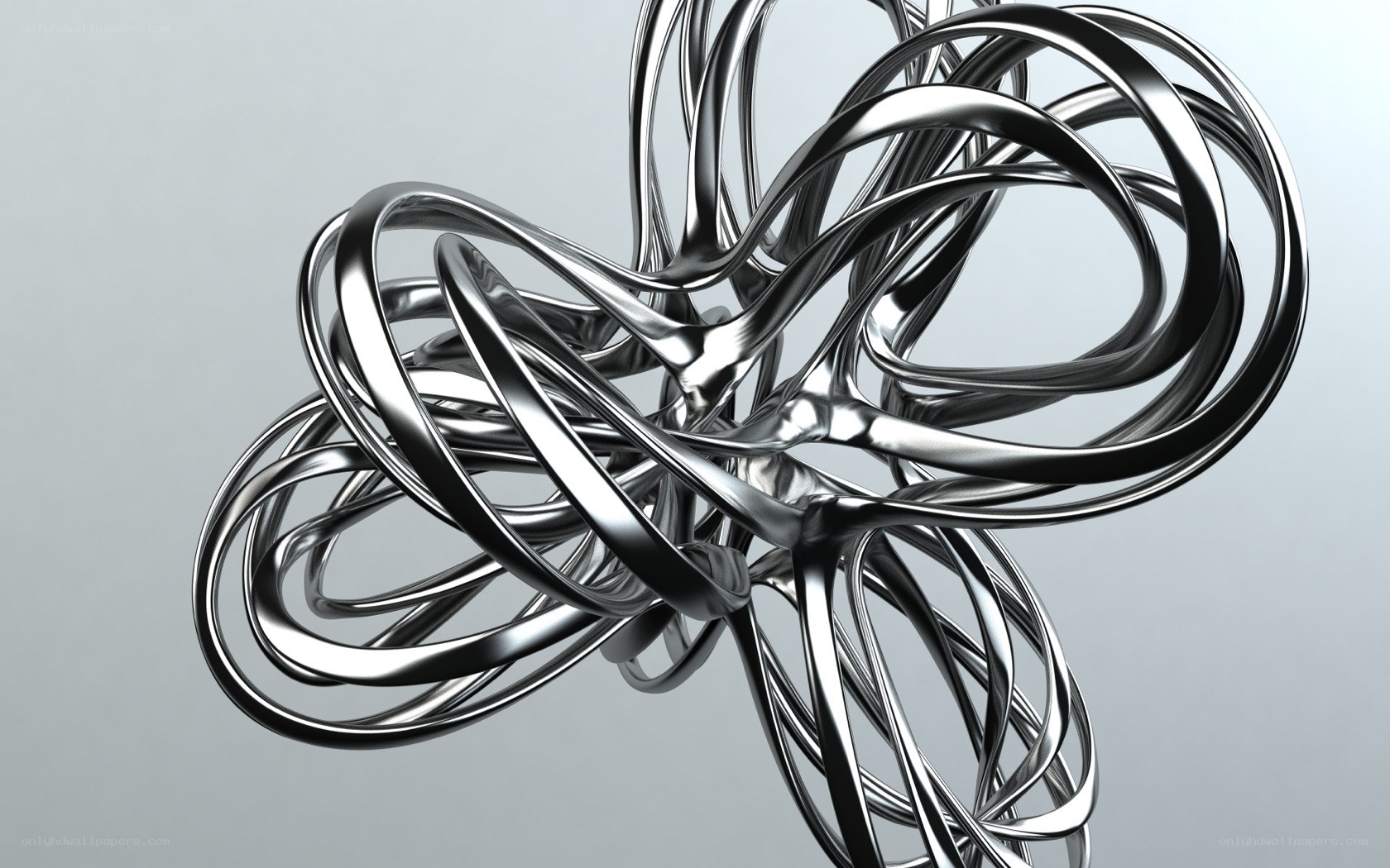 Abstract metallic sculpture