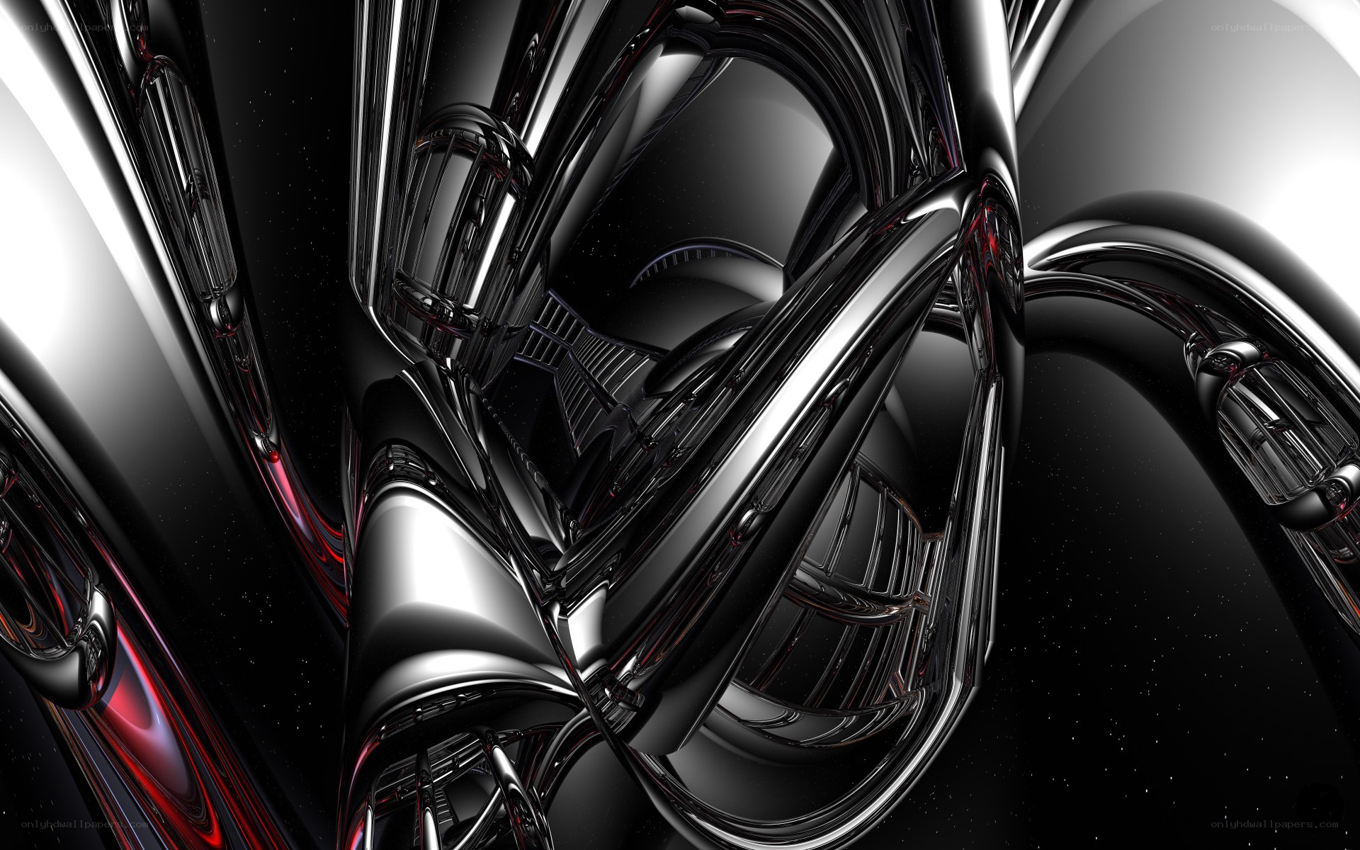 Abstract metallic sculpture