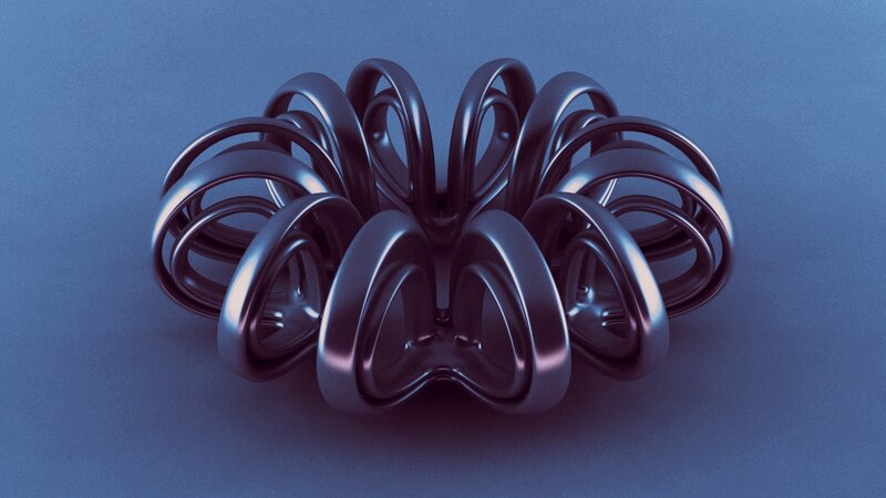 Abstract metallic sculpture