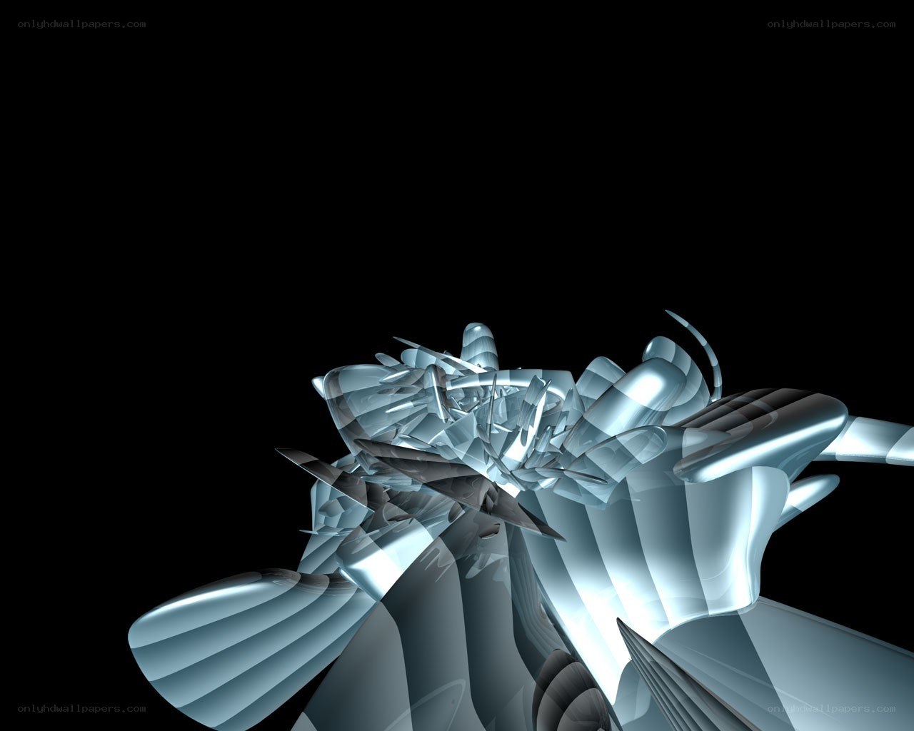 Abstract metallic sculpture