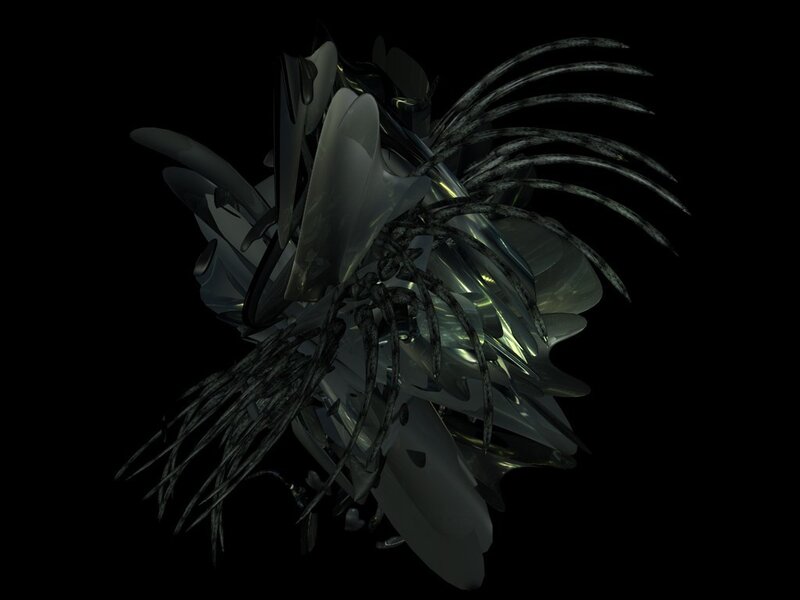 abstract metallic sculpture