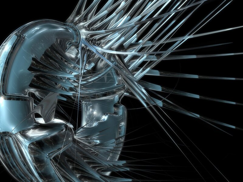 Abstract metallic sculpture
