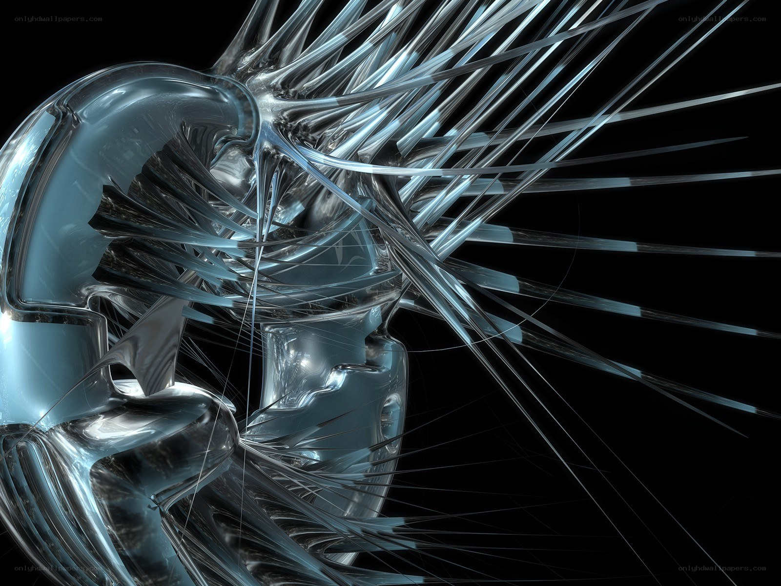 Abstract metallic sculpture