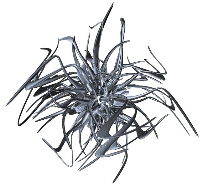 abstract metallic sculpture