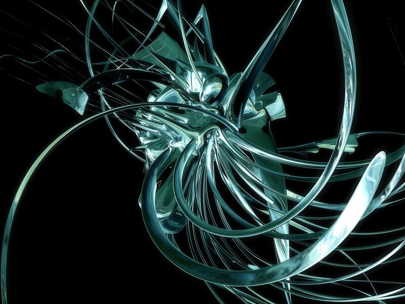 Abstract metallic sculpture