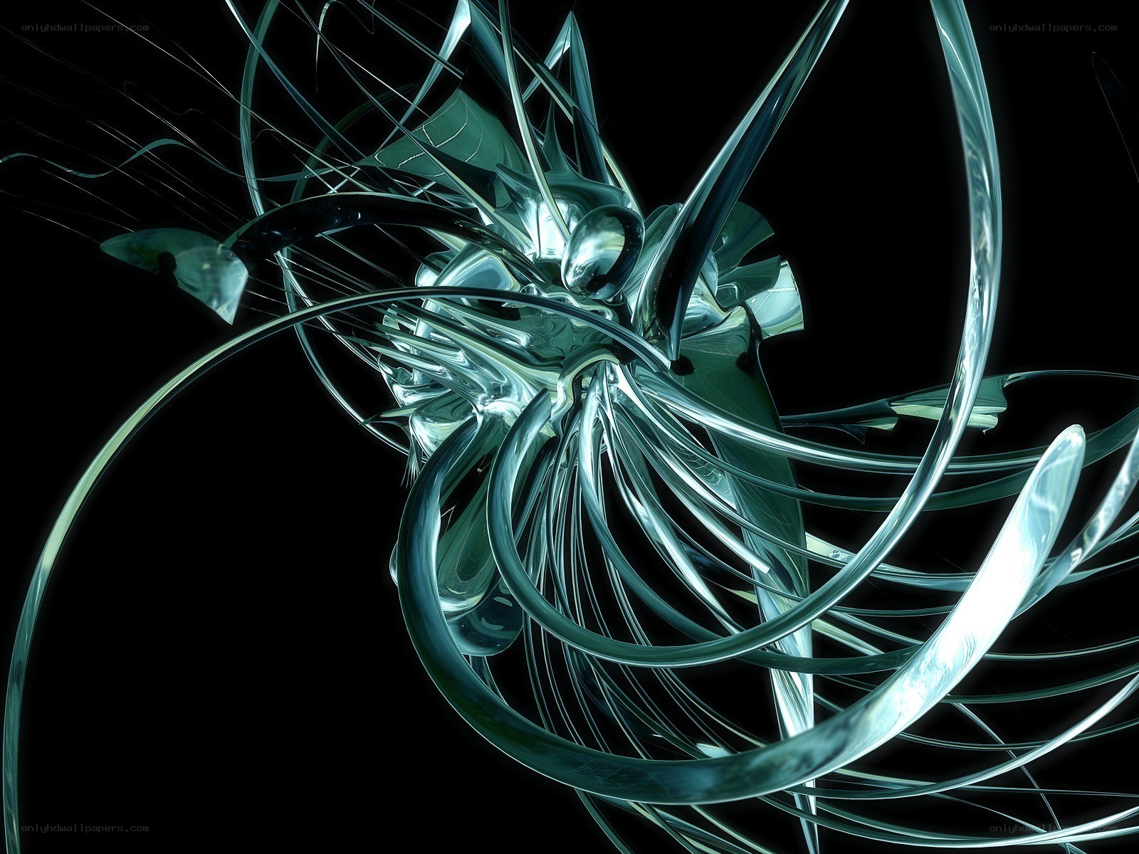 Abstract metallic sculpture