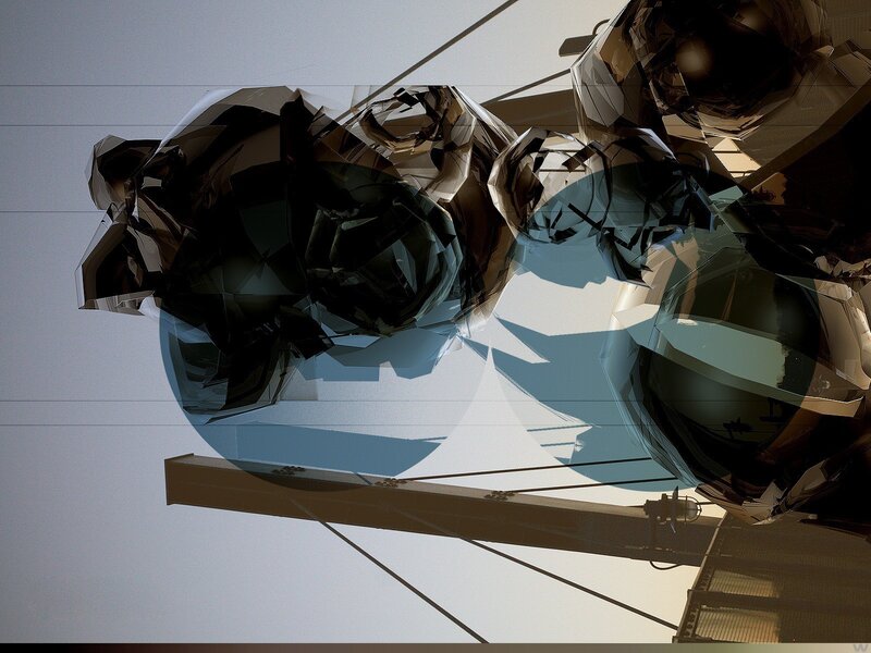 abstract metallic sculpture