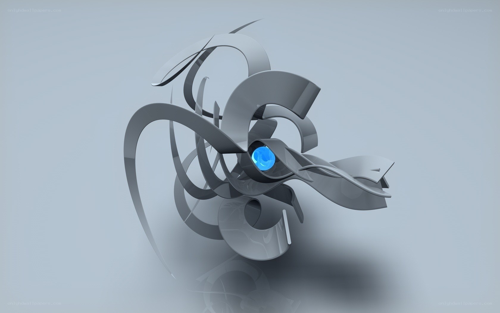 abstract metallic sculpture