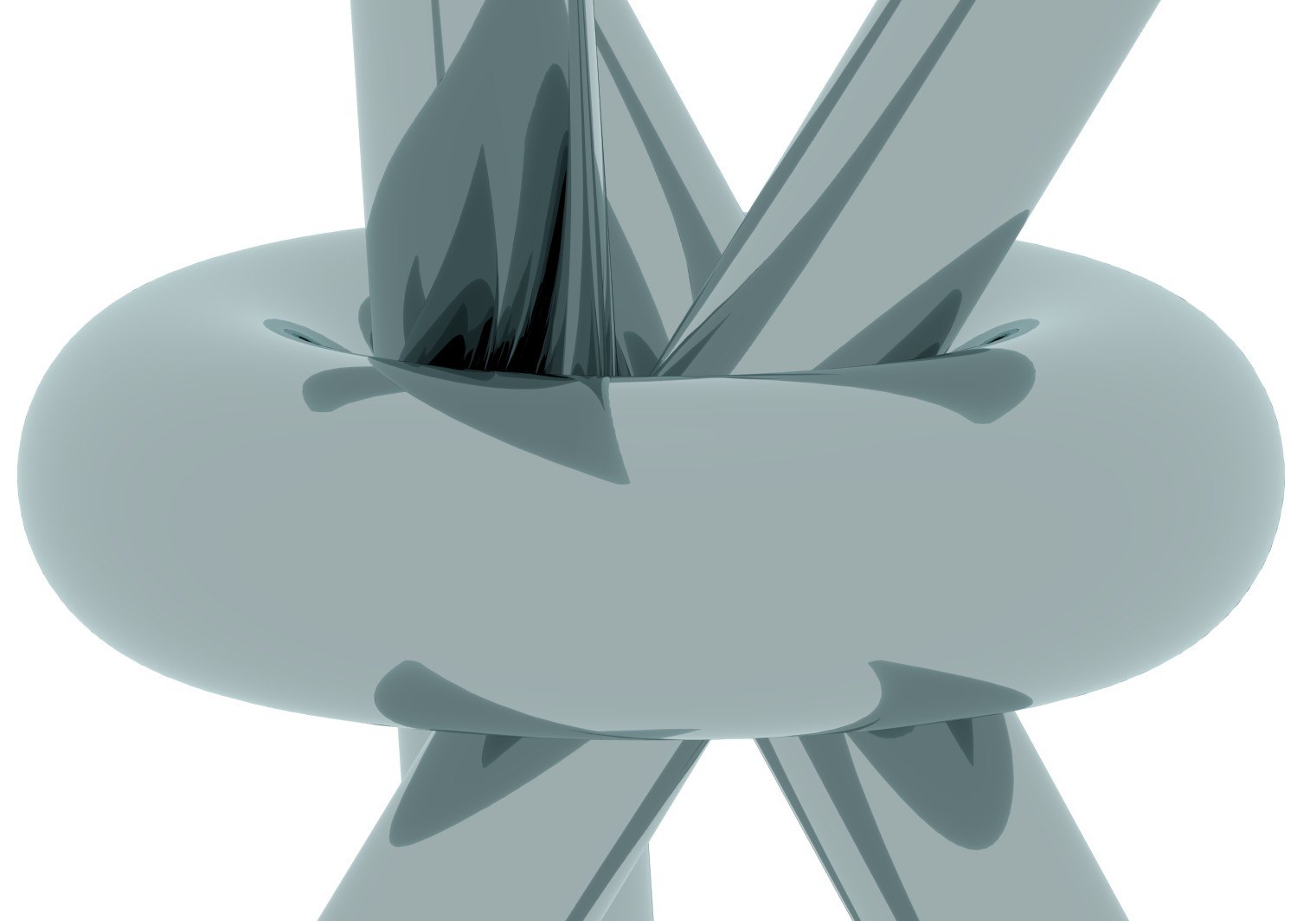 abstract metallic sculpture