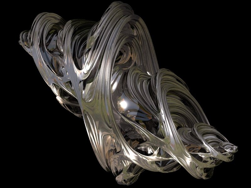 Abstract metallic sculpture